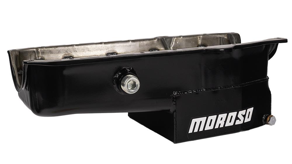 Moroso 86-Up Chevrolet Small Block (w/1in Inspection Bung) Wet Sump 7qt 7.5in Steel Oil Pan