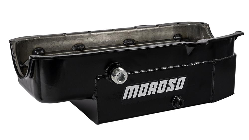 Moroso Pre-80 Chevrolet Small Block (w/1in Inspection Bung) Wet Sump 8qt 6.5in Steel Oil Pan