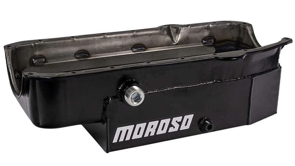 Moroso 80-85 Chevrolet Small Block (w/1in Inspection Bung) Wet Sump 8qt 6.5in Steel Oil Pan
