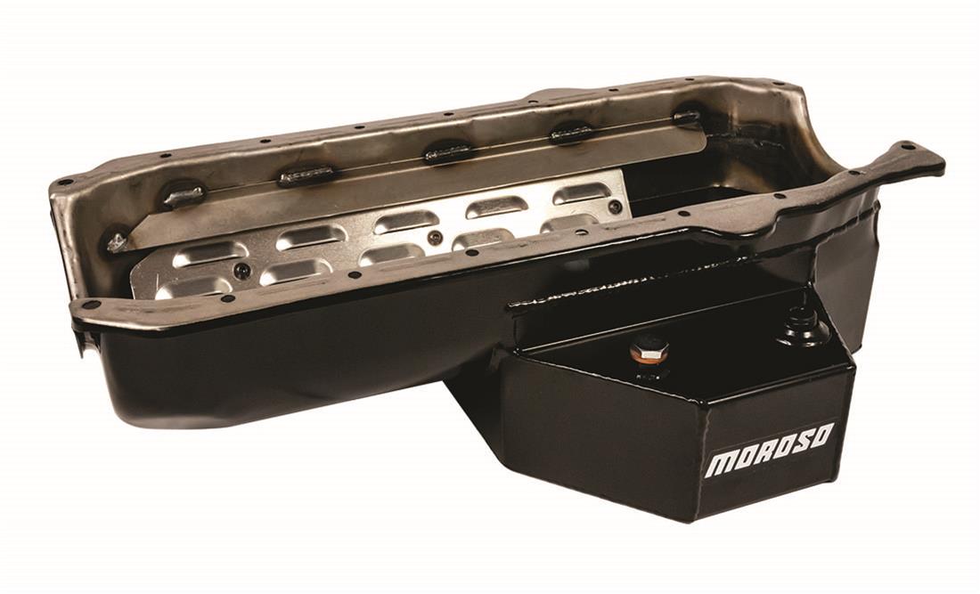 Moroso Chevrolet Small Block w/2 Piece Rear Main Seal Circle Track 6.5 Deep Oil Pan