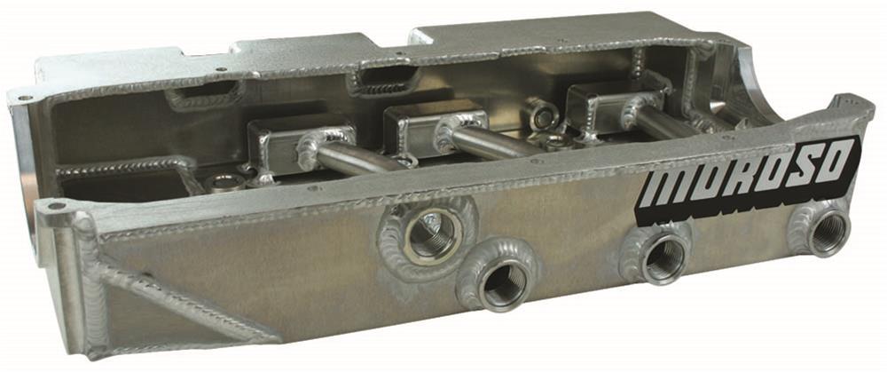 Moroso Small Block Chevy Asphalt Late Model Dry Sump 4.25in (w/3 Pick Ups) Aluminum Oil Pan thumbnail 2