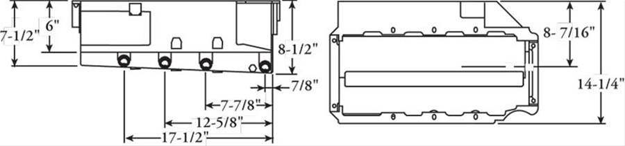 Moroso Donovan 700/DRC2/Merlin Big Block (w/Four Pick Ups) Drag Race Dry Sump Aluminum Oil Pan thumbnail 2