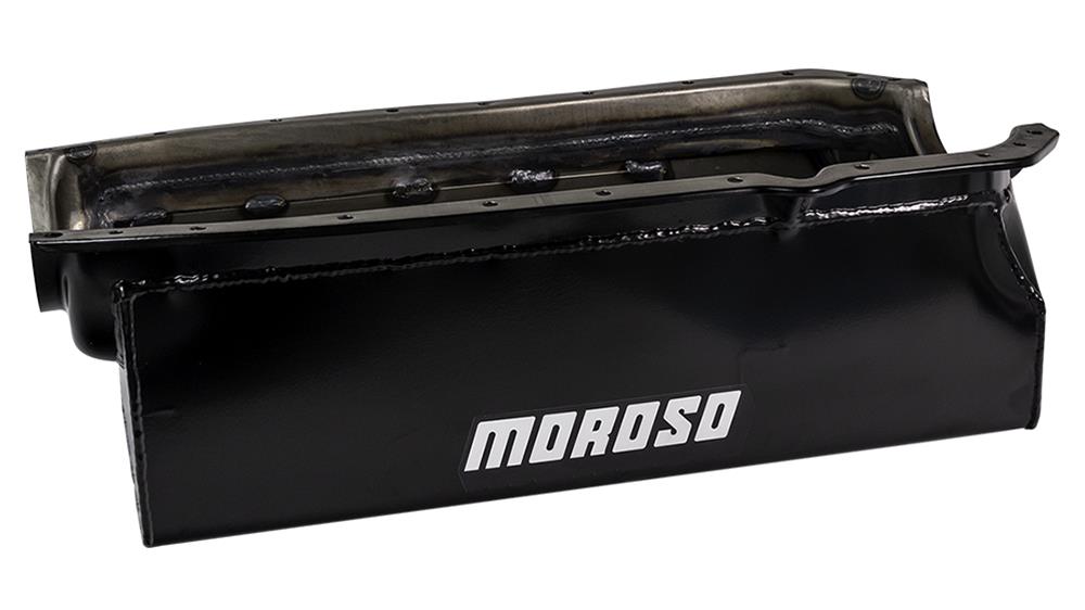Moroso 65-Up Oldsmobile V-8 (330-455) Marine Stroker Box Sump Flat Bottom 10qt 7.25in Steel Oil Pan thumbnail 2