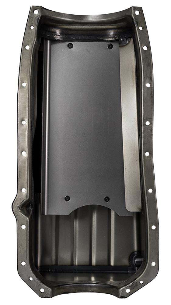 Moroso 65-Up Oldsmobile V-8 (330-455) Marine Stroker Box Sump Flat Bottom 10qt 7.25in Steel Oil Pan thumbnail 4