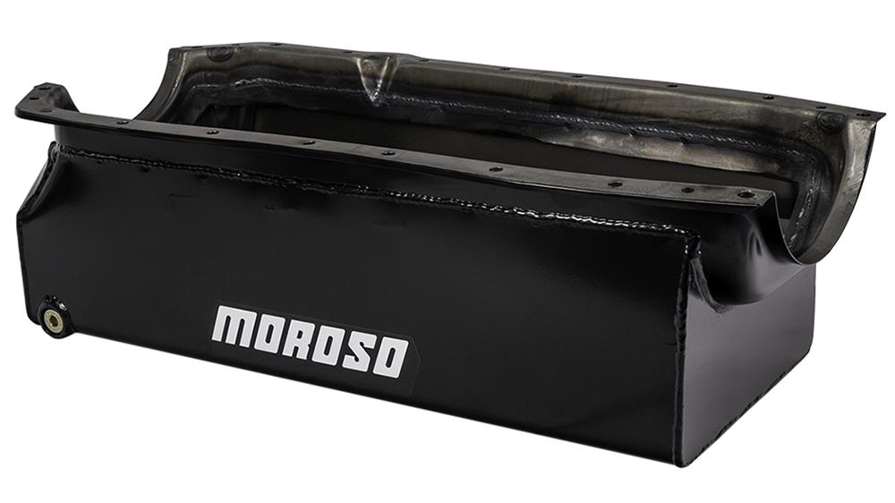 Moroso 65-Up Oldsmobile V-8 (330-455) Marine Stroker Box Sump Flat Bottom 10qt 7.25in Steel Oil Pan