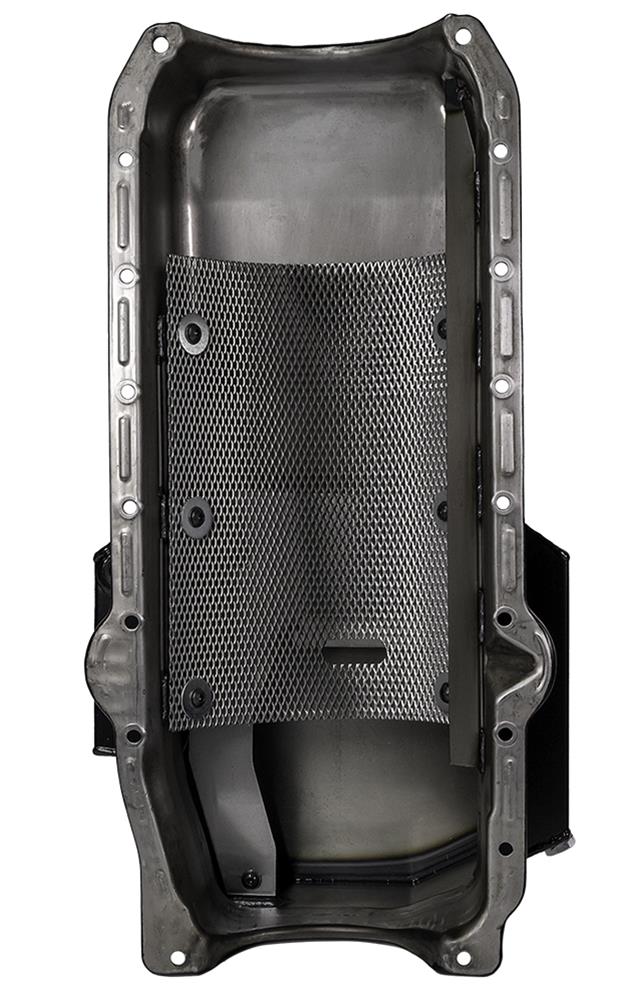 Moroso 86-Up Chevrolet Small Block (w/1 Pc Seal) Road Race Wet Sump 7qt 7.5in Steel Oil Pan - Black thumbnail 3