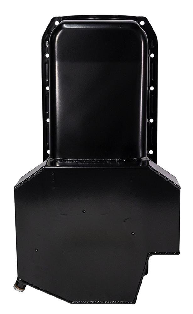 Moroso 86-Up Chevrolet Small Block (w/1 Pc Seal) Road Race Wet Sump 7qt 7.5in Steel Oil Pan - Black thumbnail 4