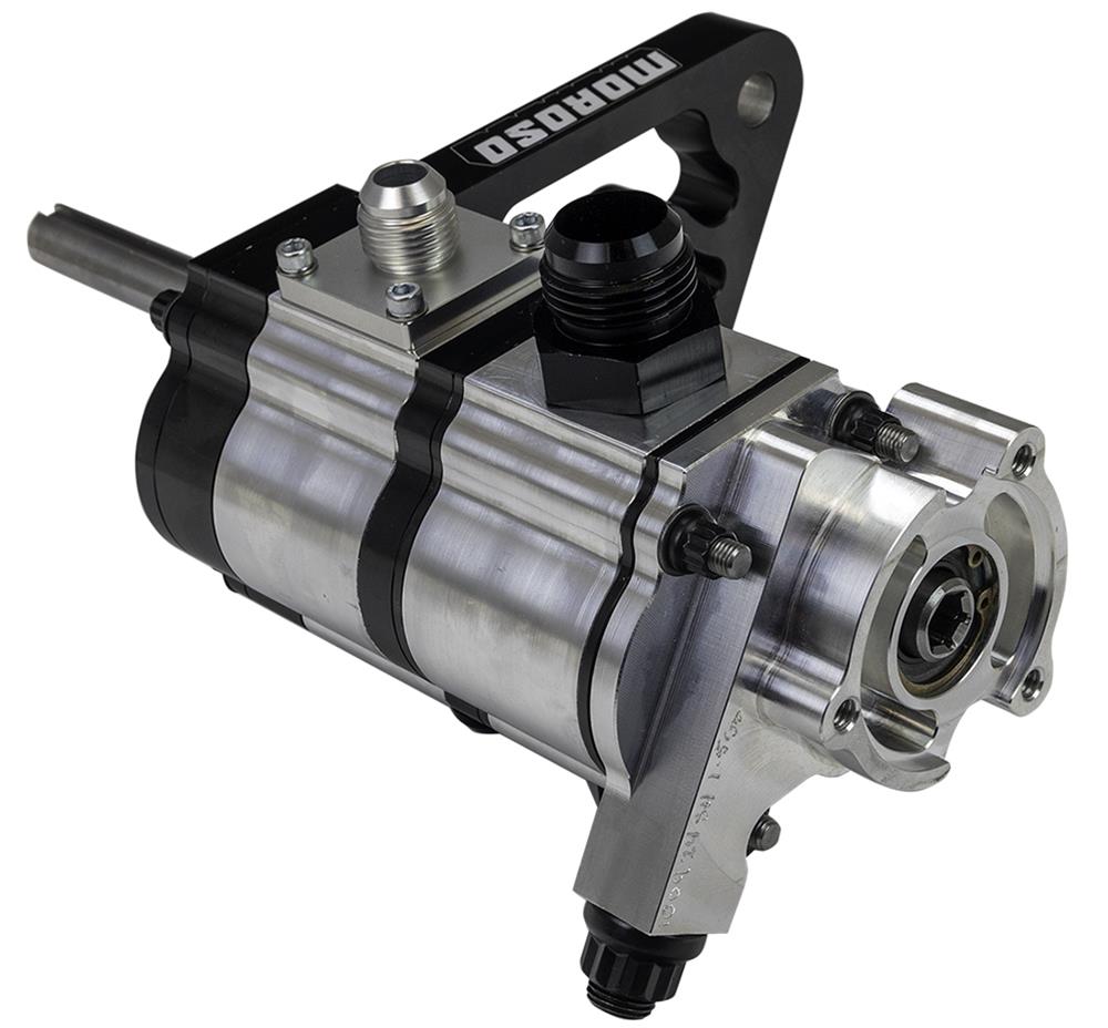Moroso 2 Stage Scavenge Tri Lobe Driver Left Side Door Mount 1.50in PS Oil Pump w/Fuel Pump Drive