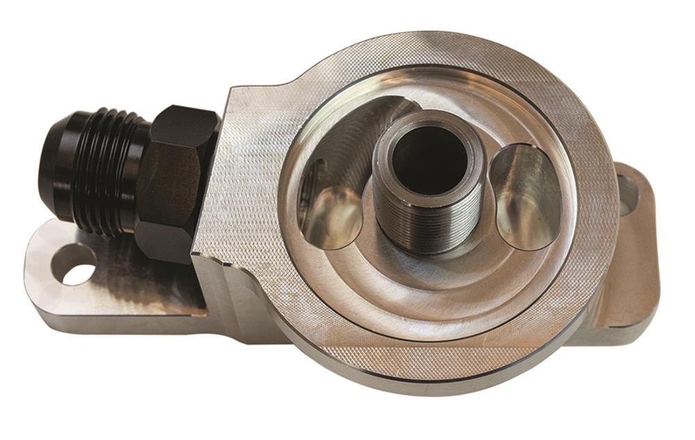 Moroso GM LS External Input Accumulator Inlet Inbound Rail Spin On Oil Filter Adapter thumbnail 3