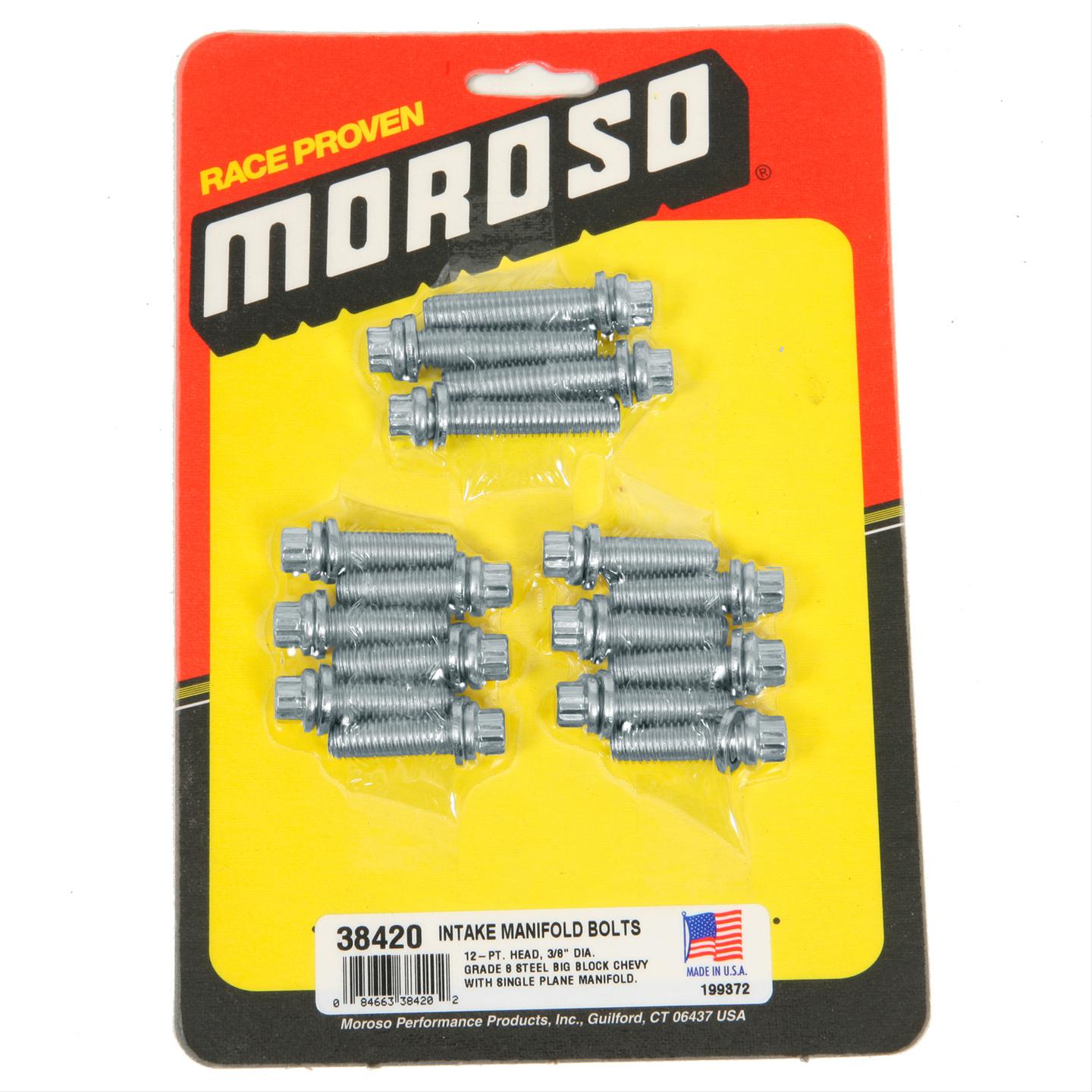 Moroso Moroso Intake Manifold Bolt Kit BB Chevy Moroso Moroso Intake Manifold Bolt Kit BB Chevy