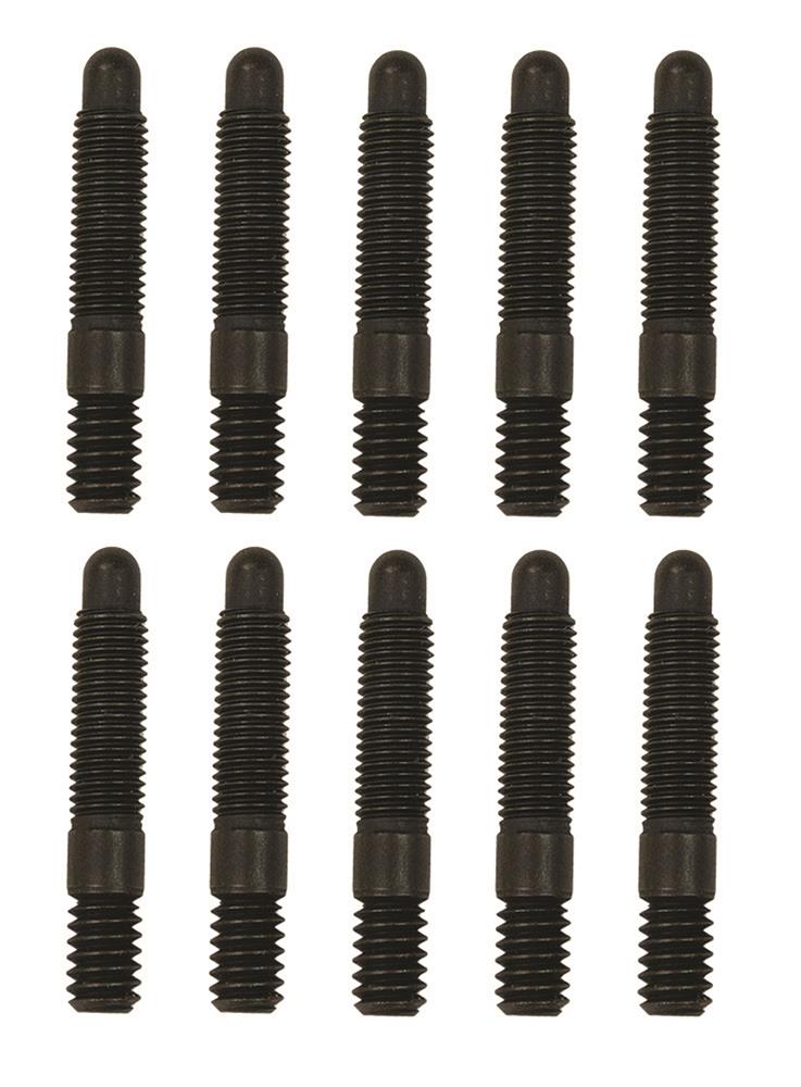 Moroso Bullet Nose Black OX Studs - 1/4-20 X 1/4-28 X 1.5 Long (10 Pack)