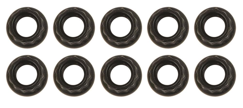 Moroso Black OX Nuts - 1/4-28 (10 Pack)