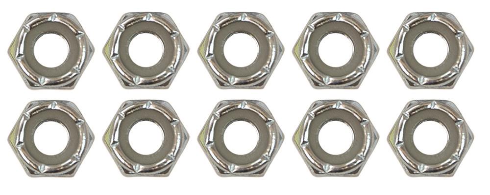 Moroso Zinc Nylock Nuts - 1/4-20 (10 Pack)