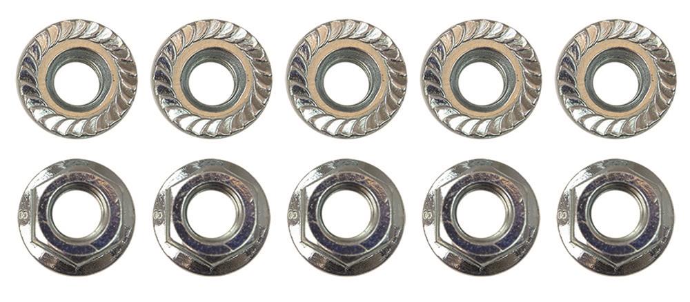Moroso Zinc Serrated Flange Nuts - M8 X 1.25 (10 Pack)