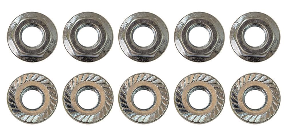 Moroso 5/16in-24 Serrated Zinc Flange Nut - 10 Pack