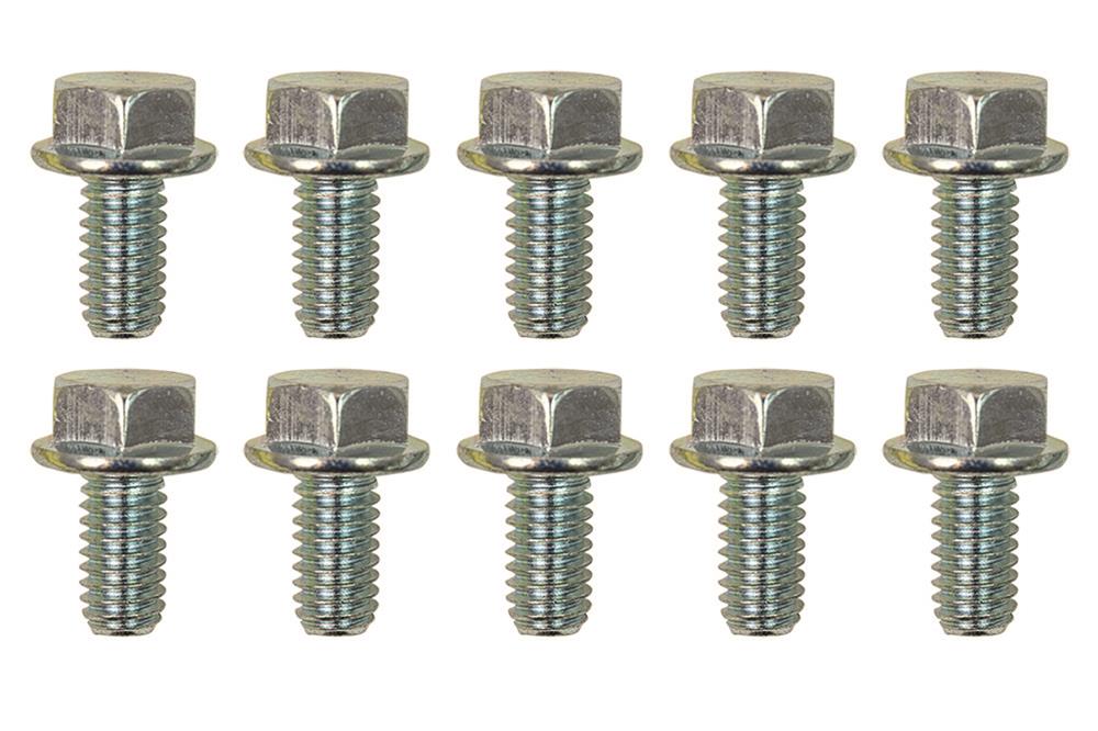 Moroso 5/16in-18 Serrated Zinc Flange Bolt - 10 Pack