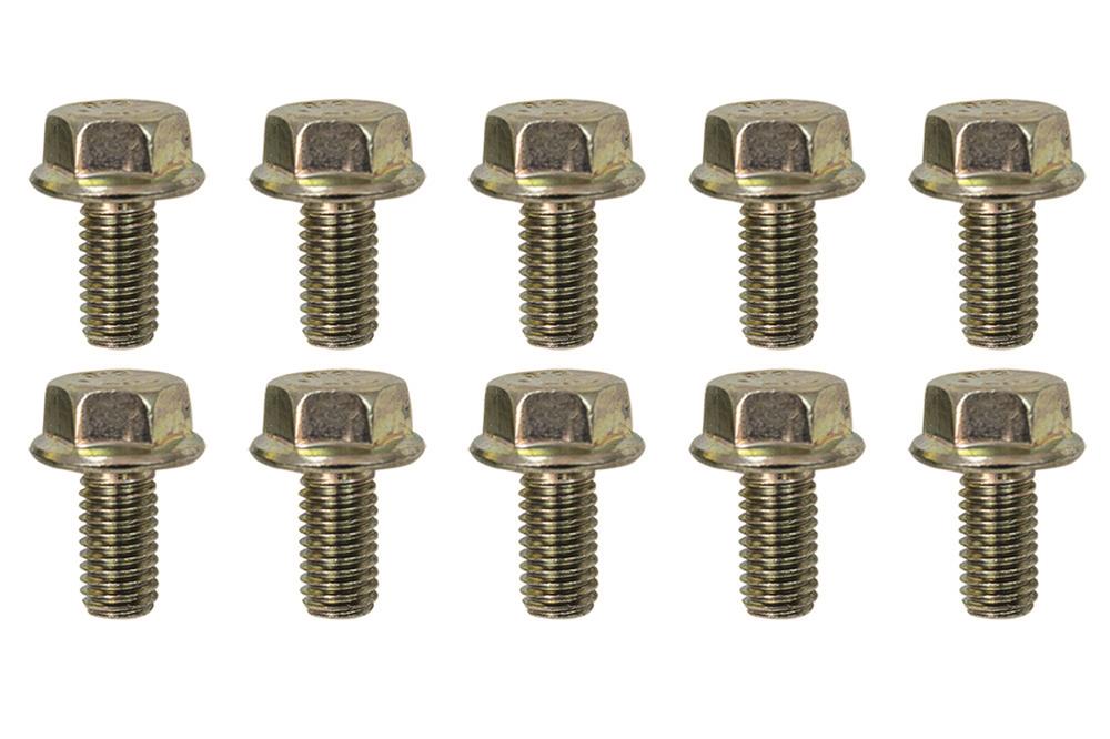 Moroso M8-1.25 x 16mm Non-Serrated Zinc Flange Bolt - 10 Pack
