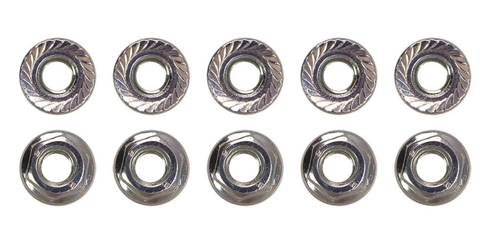 Moroso M6 x 1.00 Serrated Zinc Flange Nut - 10 Pack