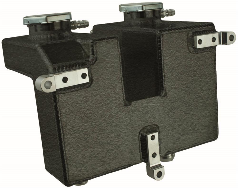 Moroso 16-Up Polaris RZR Turbo/Turbo S Dual Coolant Intercooler Tank - Black Powder Coat thumbnail 2