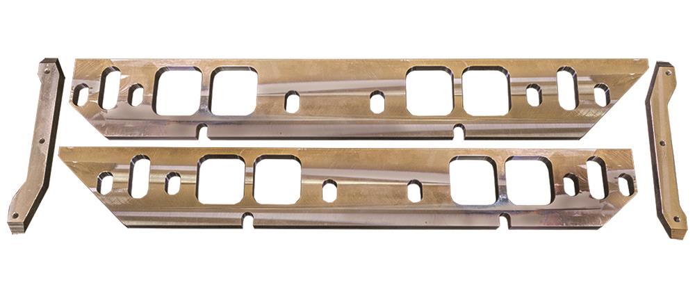 Moroso GM BBC Oval Port Intake Manifold Spacers - Machined Aluminum