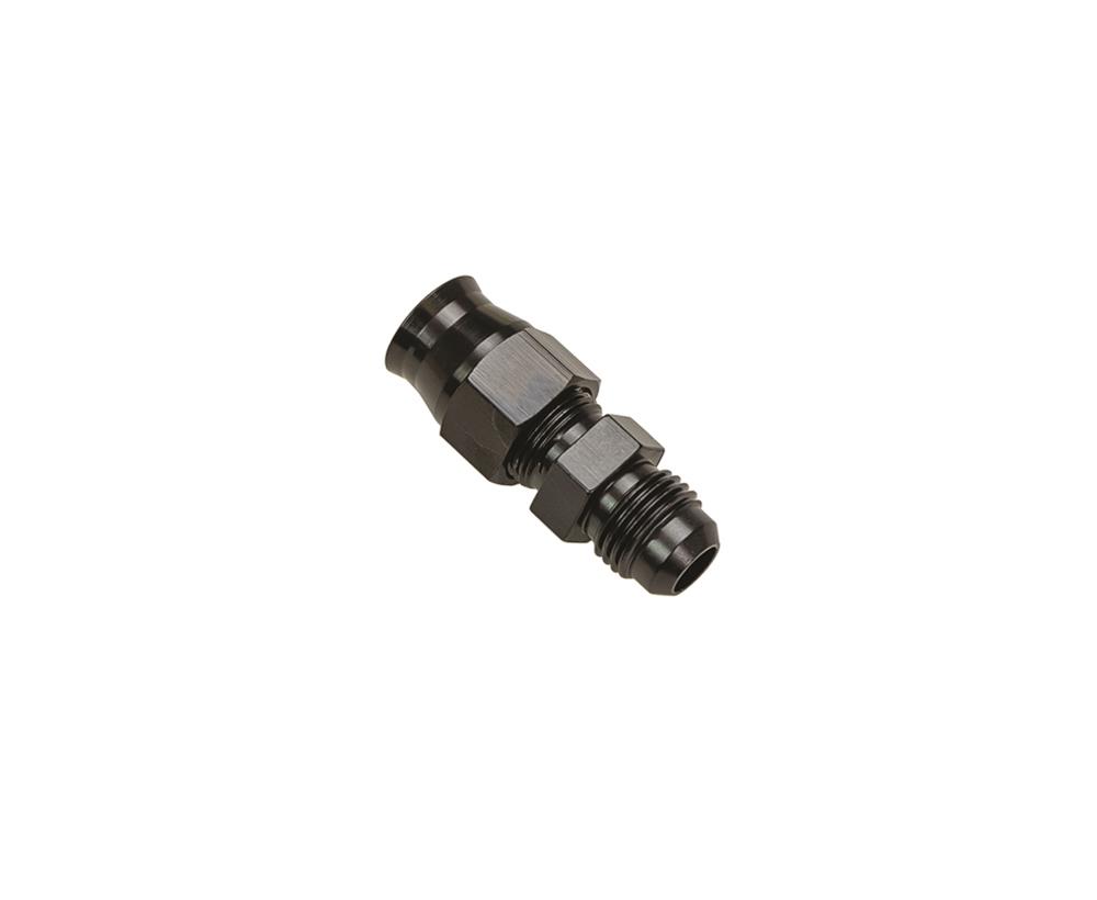 Moroso Aluminum Fitting Adapter 6AN Male to 3/8in Tube Compression - Black thumbnail 2