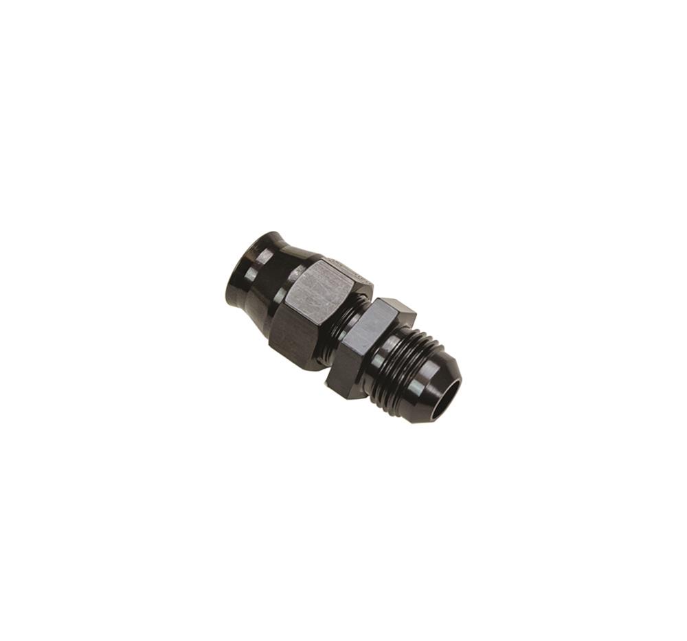 Moroso Aluminum Fitting Adapter 8AN Male to 1/2in Tube Compression - Black thumbnail 2