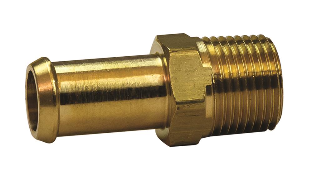 Moroso Fuel Hose Fitting - 3/8in NPT to 1/2in Hose - Brass - Single thumbnail 2