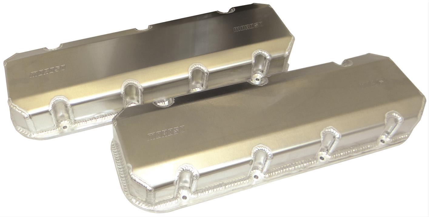 Moroso Chevrolet Big Block Valve Cover w/Billet Rail - 3in - Exhaust & Intake Pockets - Aluminum