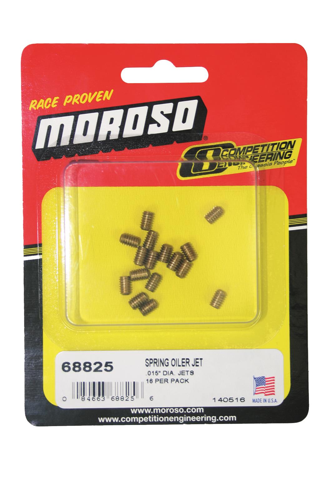 Moroso Spring Oiler Jets - .015in Diameter Orifice - 16 Pack