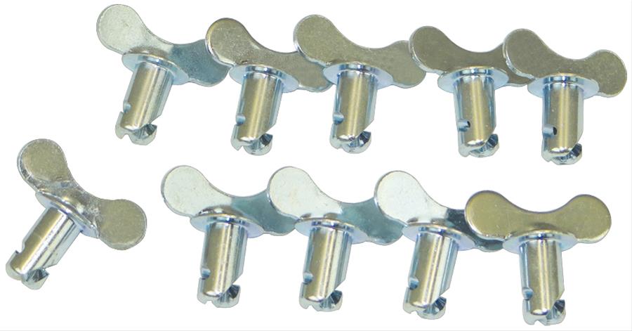 Moroso Quick Fastener - Butterfly Head - 5/16in x .450in - Steel - 10 Pack