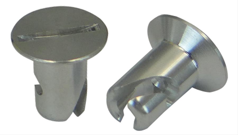 Moroso Quick Fastener - Flush Head - 5/16in x .400in - Aluminum - 10 Pack