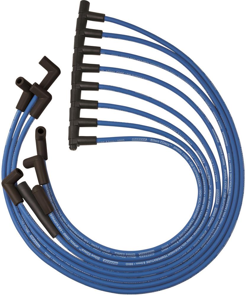 Moroso Custom Ignition Wire Set - Blue Max - Spiral Core