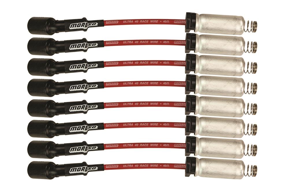 Moroso GM LS Ignition Wire Set - Ultra 40 - Unsleeved - Coil-On - 9.75in Wire - Red