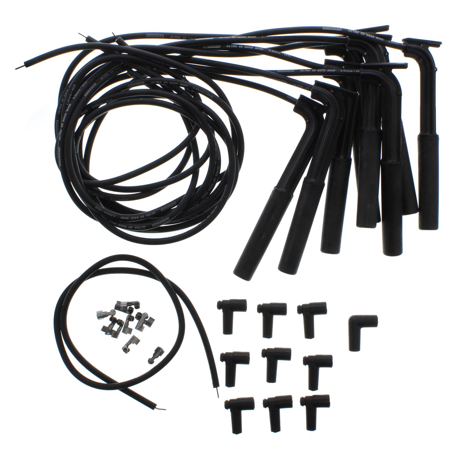 Moroso Ultra 40 Plug Wire Set Hemi Style Black Moroso Ultra 40 Plug Wire Set Hemi Style Black