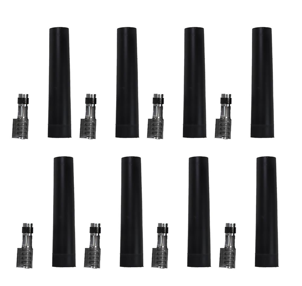 Moroso Ultra 40 Short Straight Ends Spark Plug Boot and Terminal Kit - Set of 8