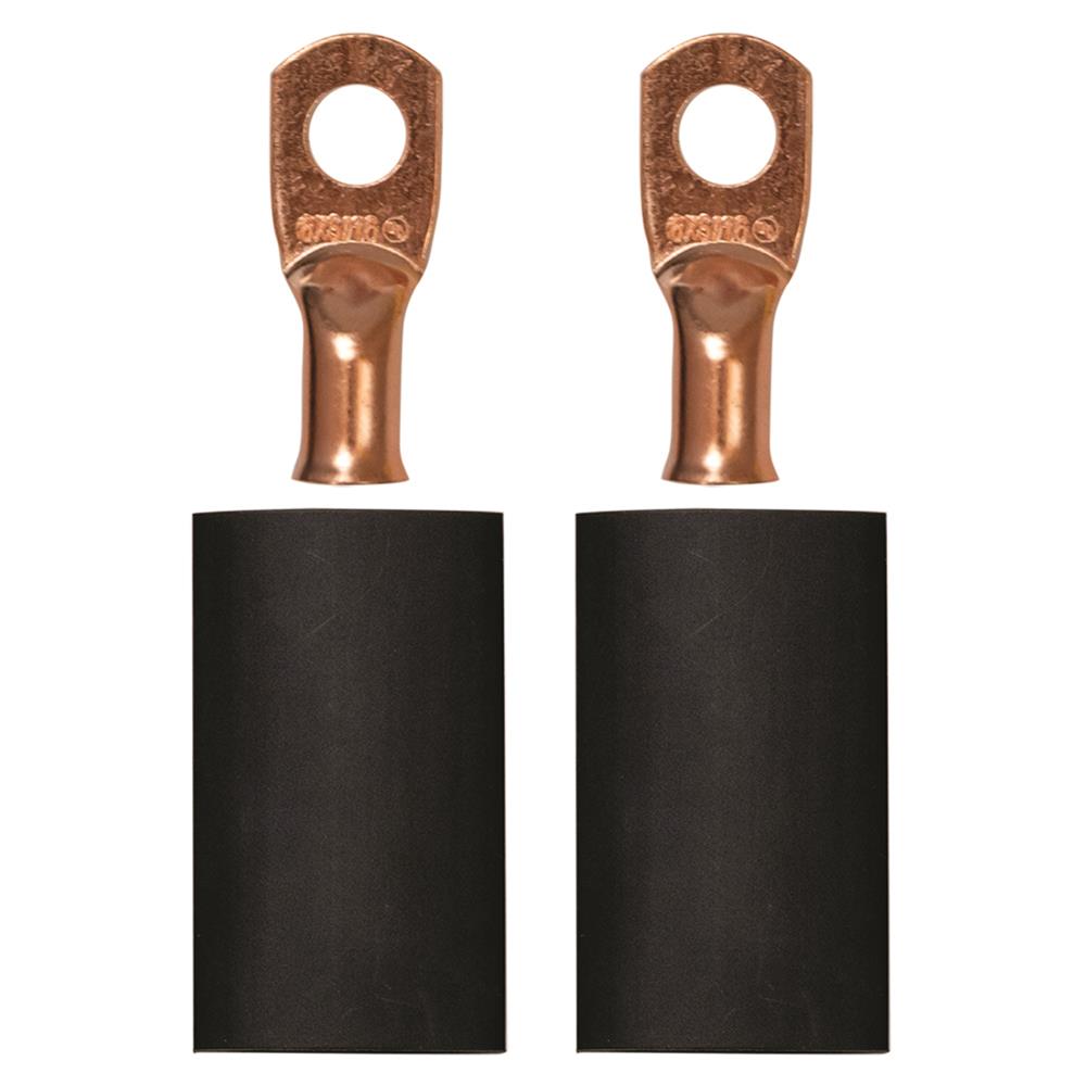 Moroso 5/16in Dia Stud 6 GA Wire Crimp/Solder Battery Cable Terminal Kit (2 Pack)
