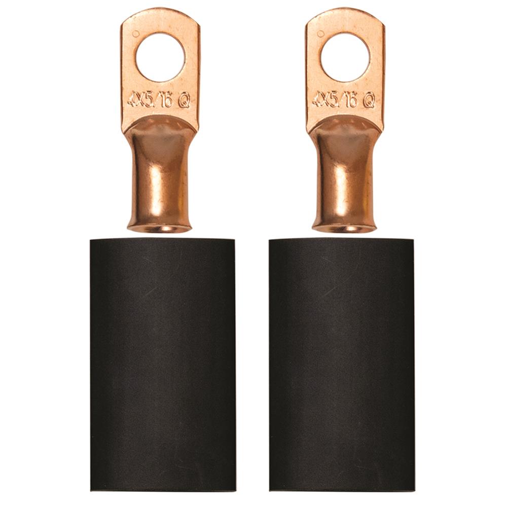 Moroso 5/16in Dia Stud 4 GA Wire Crimp/Solder Battery Cable Terminal Kit (2 Pack)