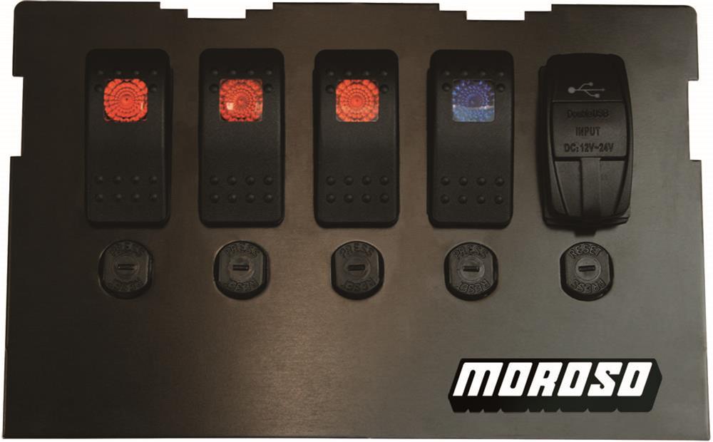 Moroso 99-04 Mazda Miata NB Radio Pocket Block Off Plate With Switches thumbnail 2