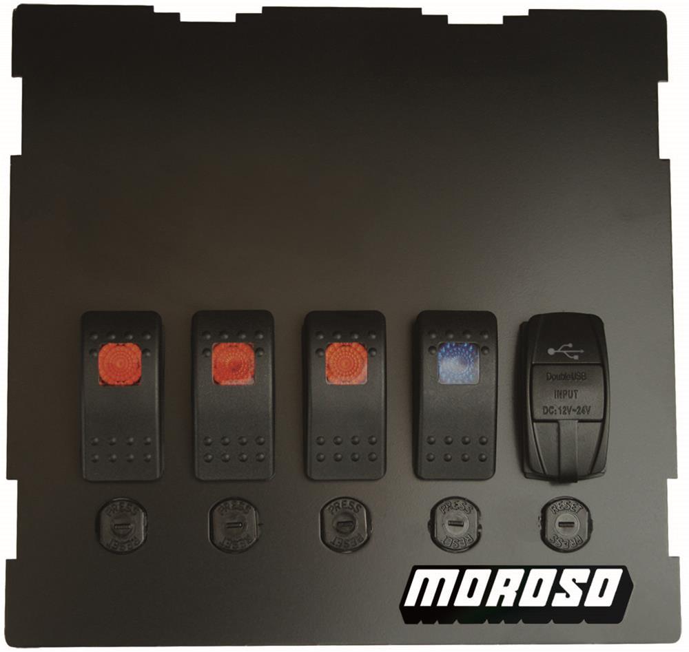 Moroso 99-04 Mazda Miata NB Radio/HVAC Pocket Block Off Plate With Switches