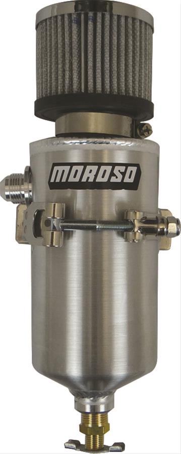 Moroso Breather Tank/Catch Can -8An Male Fitting - Aluminum thumbnail 3