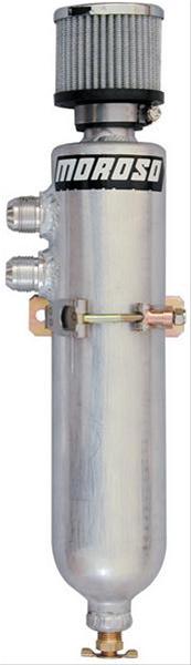 Moroso Breather Tank/Catch Can - Two -12An Fittings - Aluminum thumbnail 3