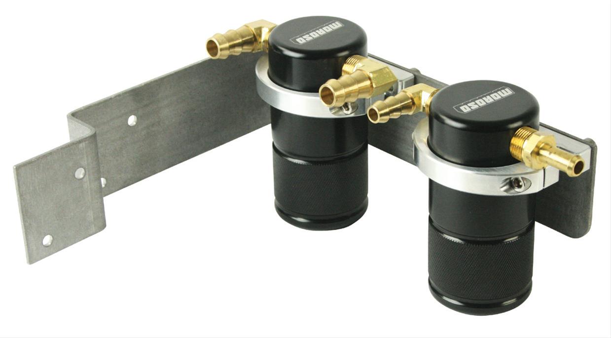 Moroso 08-14 Subaru WRX Air/Oil Separator Catch Can - Small Body - Billet Aluminum