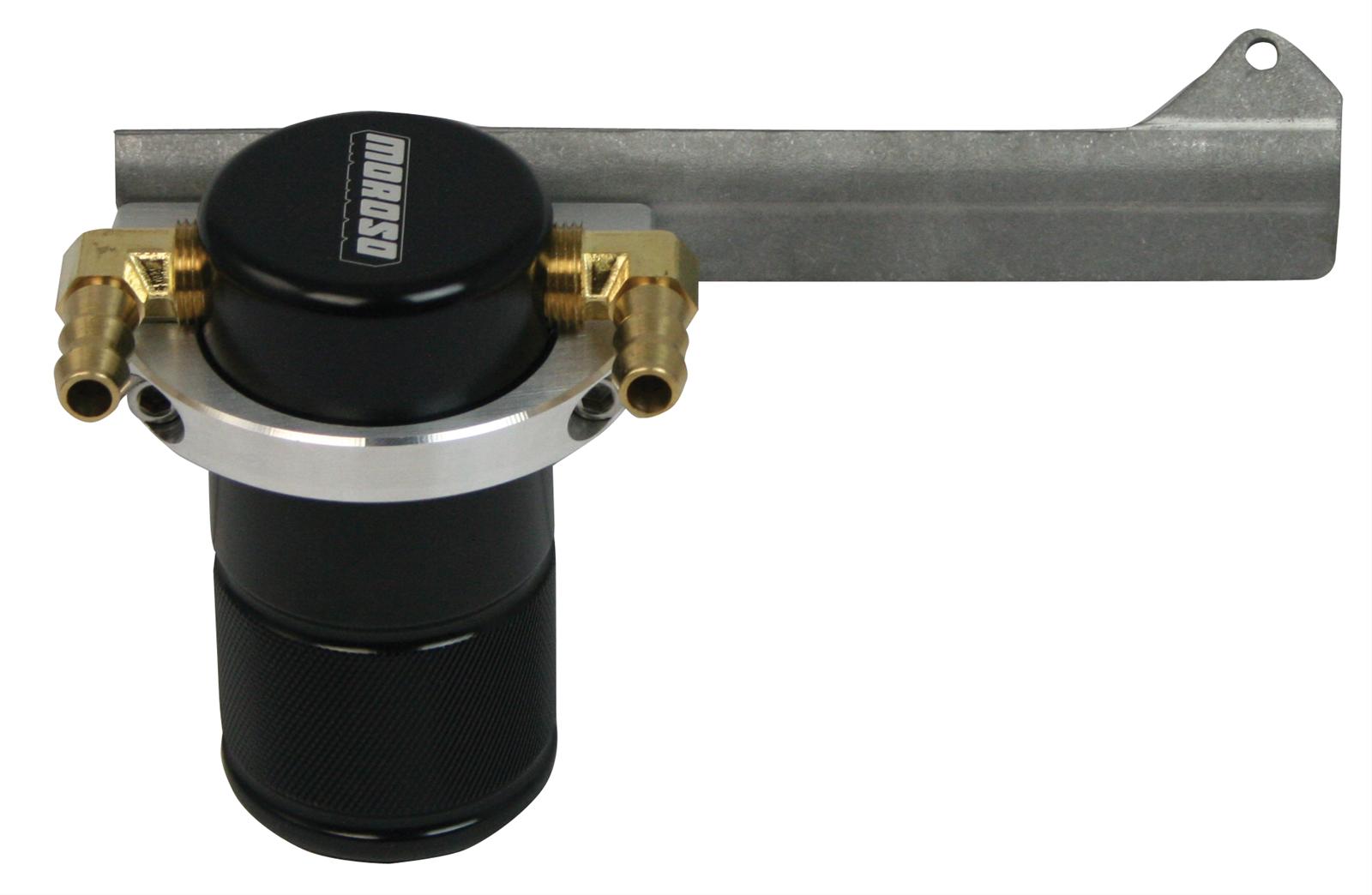 Moroso 12-19 Subaru BRZ/Scion FRS/Toyota 86 Air/Oil Separator Catch Can - Billet Aluminum - Black
