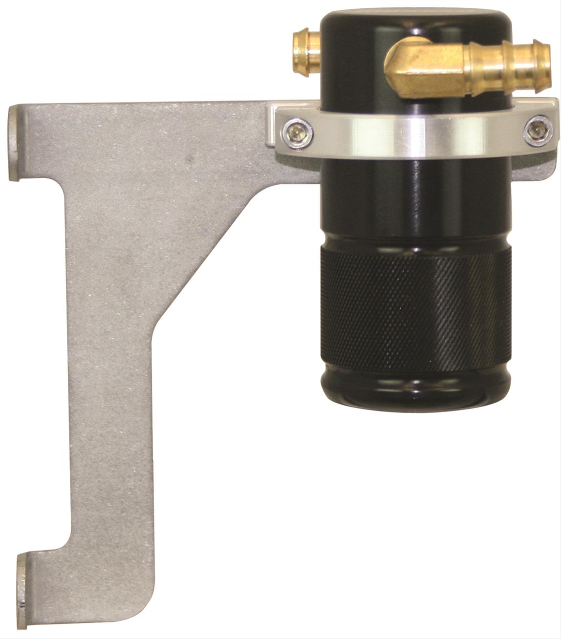 Moroso 12-18 Jeep 3.6L JK Air/Oil Separator Catch Can - Small Body - Billet Aluminum - Black Finish