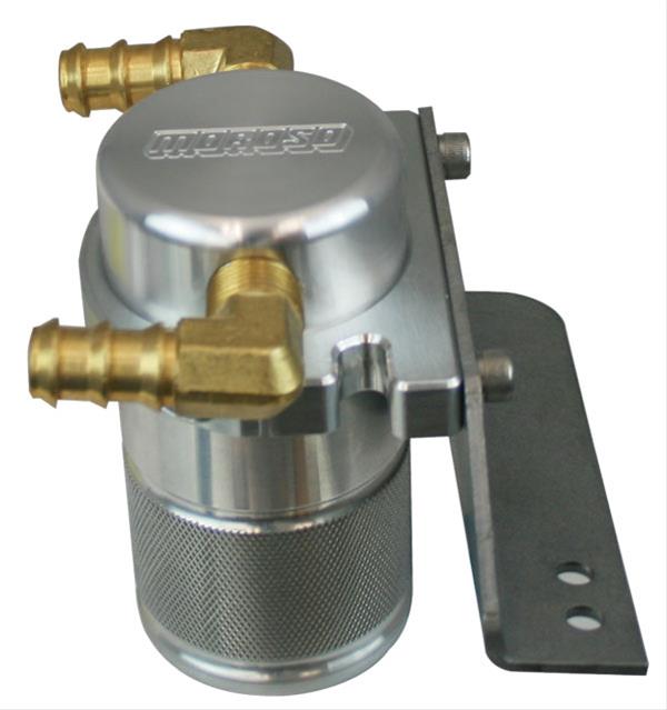 Moroso 11-14 Ford F-150 EcoBoost/5.0L Air/Oil Separator Catch Can - Small Body - Billet Aluminum thumbnail 2