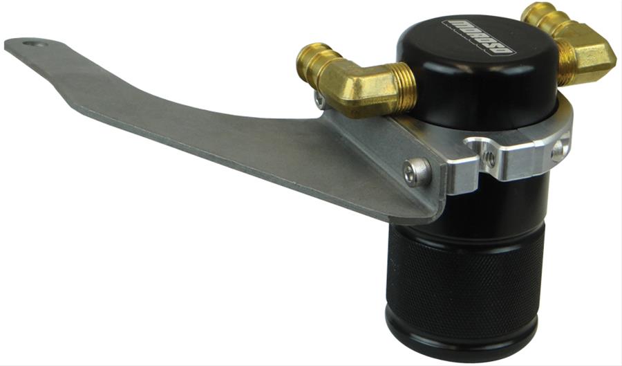 Moroso 15-18 Ford Mustang EcoBoost Air/Oil Separator Catch Can - Small Body - Billet Aluminum -Black thumbnail 2
