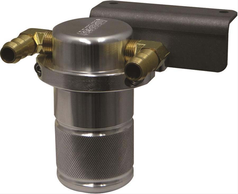 Moroso 15-19 Dodge Charger/Challenger Hellcat Air/Oil Separator Catch Can - Small Body - Billet Alum