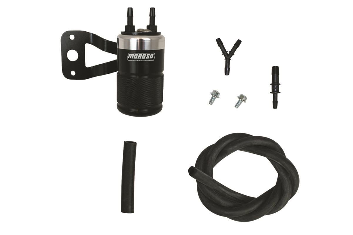 Moroso Harley-Davidson Twin Cam (w/Ss Teardrop Air Cleaner) Air Oil Separator - Black & Polished