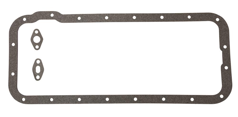 Moroso Ford 332-428 FE Oil Pan Gasket Set - Rubber-Coated Fiber