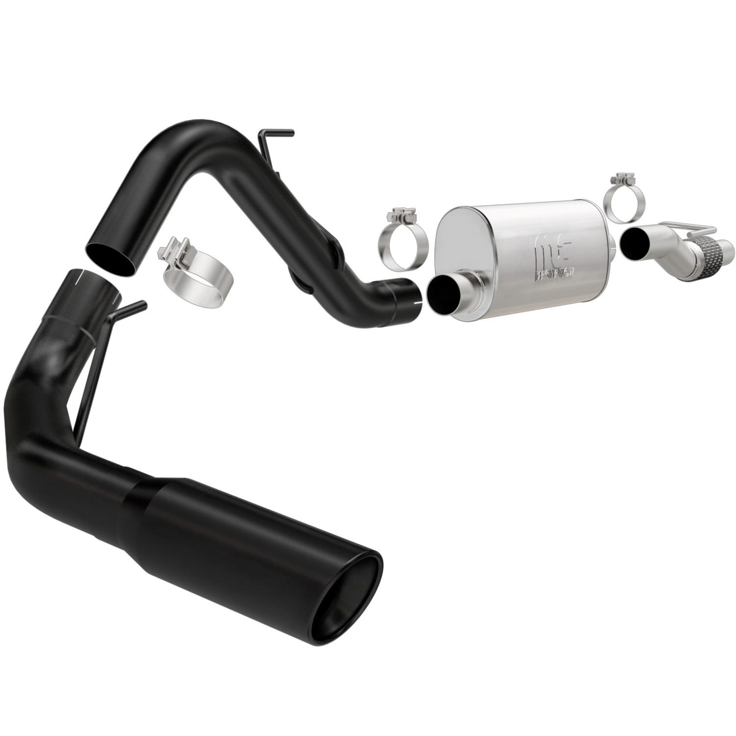 MagnaFlow SYS Cat-Back 11-14 Ford F-150 3.5L V6 EcoBoost 3in Black Single Side Exit Rear 3 Tip